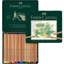 Набір олівців пастельних Faber-Castell PITT PASTEL 24 кольору в металевій коробці