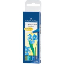 Набор ручек капиллярных Faber-Castell Pitt Artist Pens Fineliner 4 холодных оттенка, толщина S
