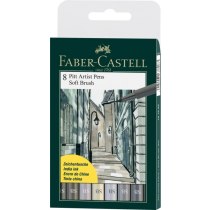 Набір ручок-пензликів капілярних Faber-Castell PITT Artist Pens Soft Brush 8 шт