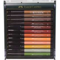 Набір ручок-пензликів капілярних Faber Castell PITT ARTIST PEN "BRUSH" ЕАRTH TONES 12 кольорів