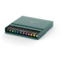 Набір ручок-пензликів капілярних  Faber-Castell PITT  ARTIST PEN "BRUSH" STUDIO BOX набір 12 кольорі