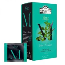 Чай  зелений AHMAD  М\'ята & Меліса 20шт х 1,8г