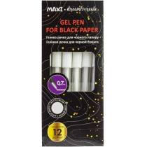 Гелева ручка для чорного паперу, біла