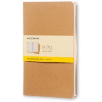 Набір зошитів (3 шт.) Moleskine Cahier 13 х 21 см / Клітина Беж