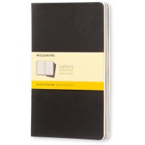 Набір зошитів (3 шт.) Moleskine Cahier 13 х 21 см / Клітина Чорний