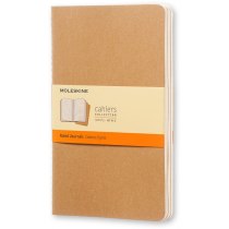 Набір зошитів (3 шт.) Moleskine Cahier 13 х 21 см / Лінійка Беж