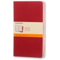 Набір зошитів (3 шт.) Moleskine Cahier 13 х 21 см / Лінійка Бордо