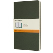 Набір зошитів (3 шт.) Moleskine Cahier 13 х 21 см / Лінійка Зелений