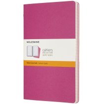 Набір зошитів (3 шт.) Moleskine Cahier 13 х 21 см / Лінійка Кінетичний Рожевий