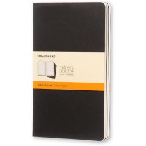 Набір зошитів (3 шт.) Moleskine Cahier 13 х 21 см / Лінійка Чорний