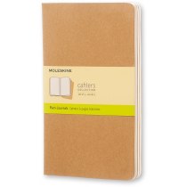 Набір зошитів (3 шт.) Moleskine Cahier 13 х 21 см / Нелінований Беж