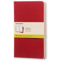 Набор тетрадей (3 шт.) Moleskine Cahier 13 х 21 см / Нелинованный Бордо