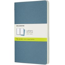 Набір зошитів (3 шт.) Moleskine Cahier 13 х 21 см / Нелінований Жвавий Блакитний