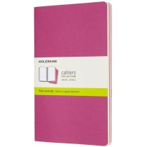 Набір зошитів (3 шт.) Moleskine Cahier 13 х 21 см / Нелінований Кінетичний Рожевий