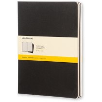 Набір зошитів (3 шт.) Moleskine Cahier 19 х 25 см / Клітина Чорний