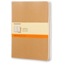 Набір зошитів (3 шт.) Moleskine Cahier 19 х 25 см / Лінійка Беж