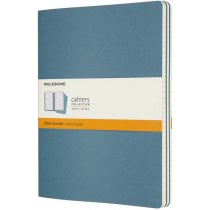 Набір зошитів (3 шт.) Moleskine Cahier 19 х 25 см / Лінійка Жвавий Блакитний