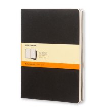 Набір зошитів (3 шт.) Moleskine Cahier 19 х 25 см / Лінійка Чорний