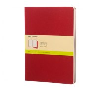 Набір зошитів (3 шт.) Moleskine Cahier 19 х 25 см / Нелінований Бордо