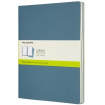 Набір зошитів (3 шт.) Moleskine Cahier 19 х 25 см / Нелінований Жвавий Блакитний