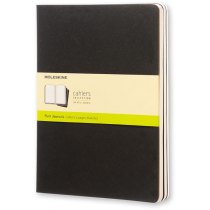 Набір зошитів (3 шт.) Moleskine Cahier 19 х 25 см / Нелінований Чорний