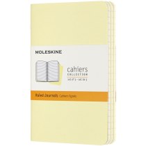 Набір зошитів (3 шт.) Moleskine Cahier 9 х 14 см / Лінійка Ніжний Жовтий