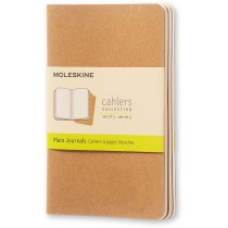 Набір зошитів (3 шт.) Moleskine Cahier 9 х 14 см / Нелінований Беж