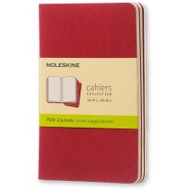 Набір зошитів (3 шт.) Moleskine Cahier 9 х 14 см / Нелінований Бордо