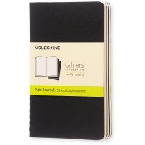 Набор тетрадей (3 шт.) Moleskine Cahier 9 х 14 см / Нелинованный Черный