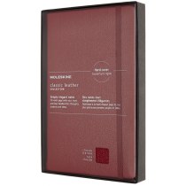 Записник Moleskine Leather 13 х 21 см / Лінійка Бордо