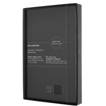 Записник Moleskine Leather 13 х 21 см / Лінійка Чорний