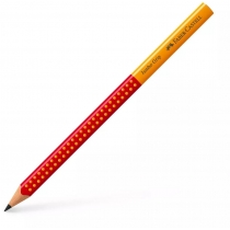 Олівець чорнографітний потовщений Faber-Castell Jumbo Grip 2001, корпус червоно-жовтий
