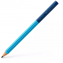 Олівець чорнографітний потовщений Faber-Castell Jumbo Grip 2001, корпус блакитний-синій