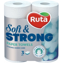 Рушники паперові Ruta Soft Strong 2рул 3ш білі