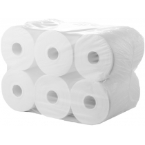 Рушники паперові  Eco Point в рулоні 2-шар, рециклінг білі без перфорації  6 рулонів по 150 метрів д