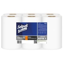 Полотенце бумажное Selpak Professional с центр. вит. 1- слой, 140м, 9 рул