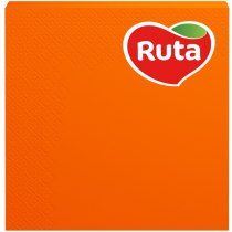 Серветки Ruta тришарові 33х33см помаранчеві 20шт