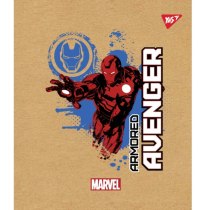 Тетрадь 12 листов, клетка, крафт, белила  "Avenger"