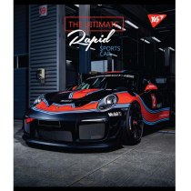 Тетрадь 18 листов, клетка, выб.гибрид.лак "Rapid drive"