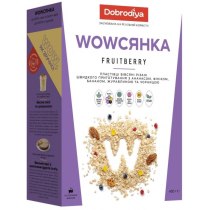 Пластівці вівсяні WOWСЯНКА різані з ананасом, фініком, бананом, журавлиною та чорницею 