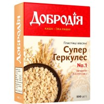 Пластівці вівсяні Супер Геркулес Добродія 500г (КК)