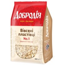 Пластівці вівсяні №1 Добродія 400г (ПП)