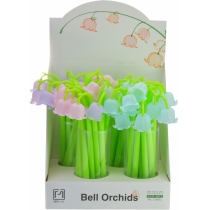 Ручка кулькова Bell orchid гелева синя