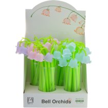 Ручка кулькова Bell orchid гелева синя