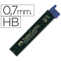 Грифель для механічного олівця Faber-Castell Super-Polymer НВ (0,7 мм), 12 штук в пеналі