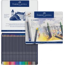 Олівці кольорові  Faber-Castell Goldfaber 24 кольору в металевій коробці