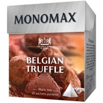 Чай чорний цейлонський в пірамідках Мономах Belgian Truffle з лапачо та ароматом трюфеля