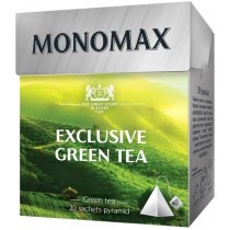 Чай зелений китайський в пірамідках  Мономах Exclusive Green Tea  20 х 1.5 г