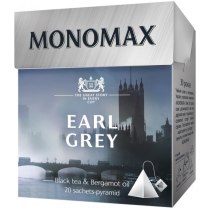 Чай цейлонський чорний в пірамідках  Мономах Earl Grey з цедрою апельсина та натуральною олією берга