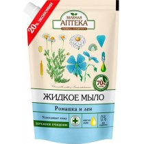 Рідке мило Зелена аптека дой-пак «Ромашка і льон» 460мл